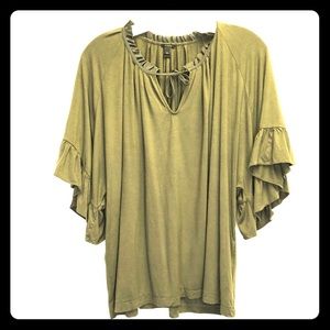 Women J Crew kimono oversized raffles top, XL